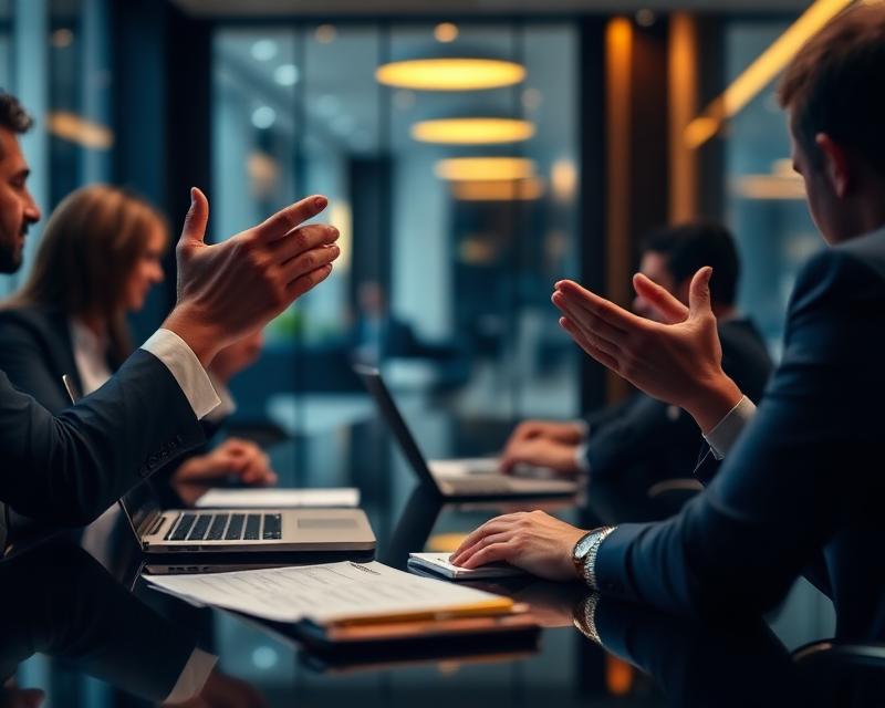 Pitching ideas or securing investment